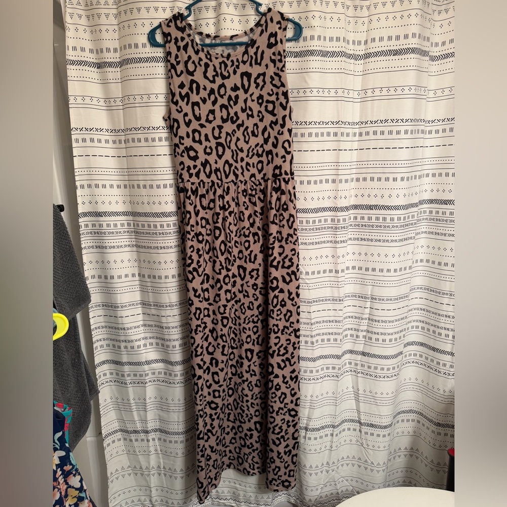 Tickled Teal Leopard Print Top